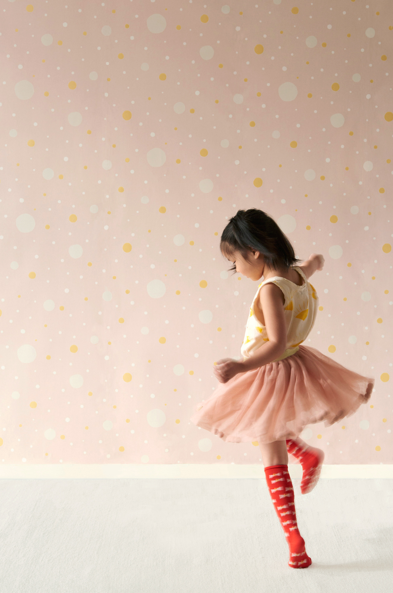 Papel Pintado Confetti Soft Pink infantil